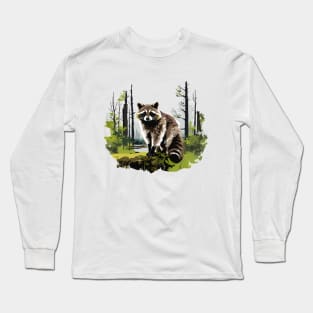 Raccoony Cuteness Long Sleeve T-Shirt